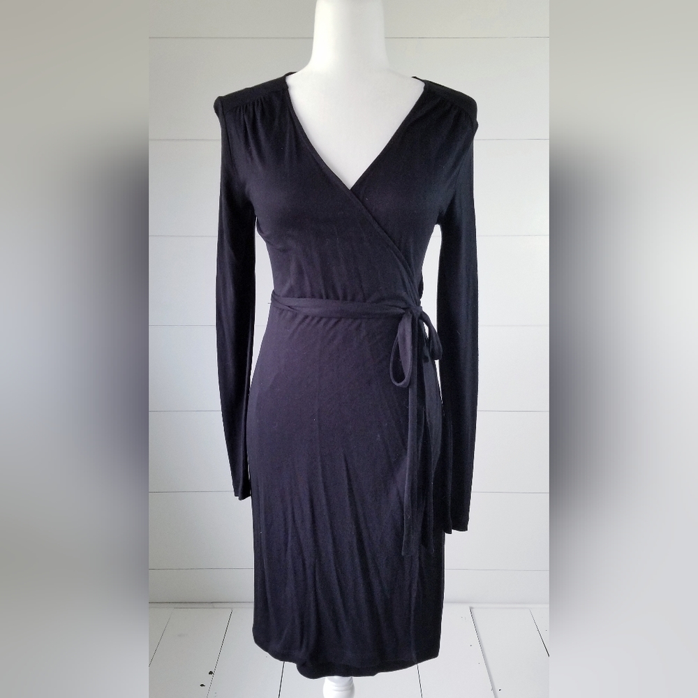 Old Navy Black Wrap Dress